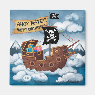 Imán Tarjeta de cumpleaños - Ahoy Matey!