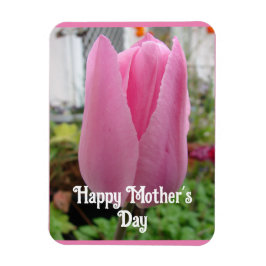 Imán Tarjeta de Día de la Madre Tulip Floral Floral Tul