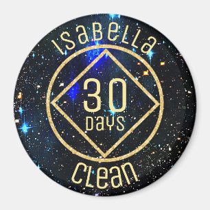 Imán Tarjeta de días personalizada de NA Narcóticos A