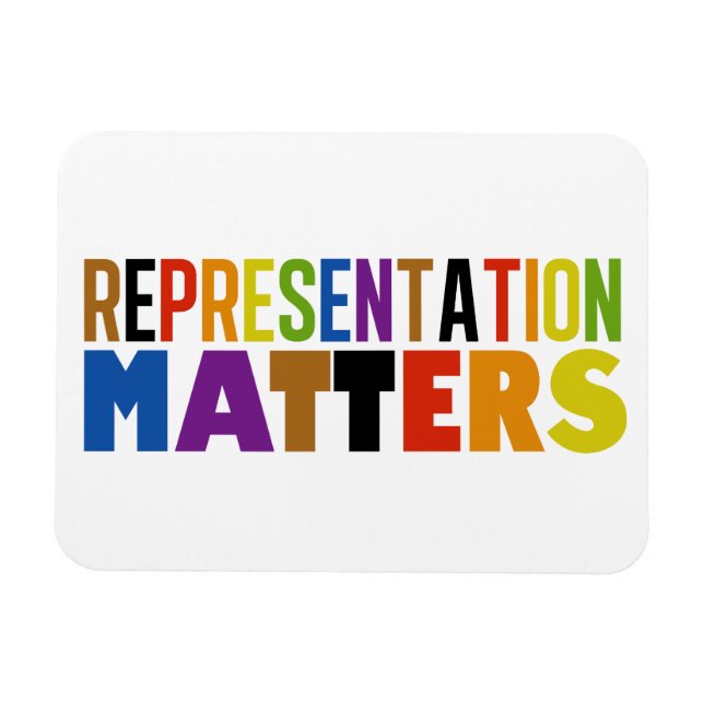 Imán Tarjeta de diversidad arcoíris de Representación I (Horizontal)