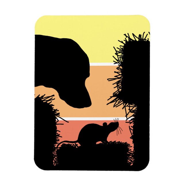 Imán Tarjeta de Felicitación de Barn Hunt para Perros d (Vertical)