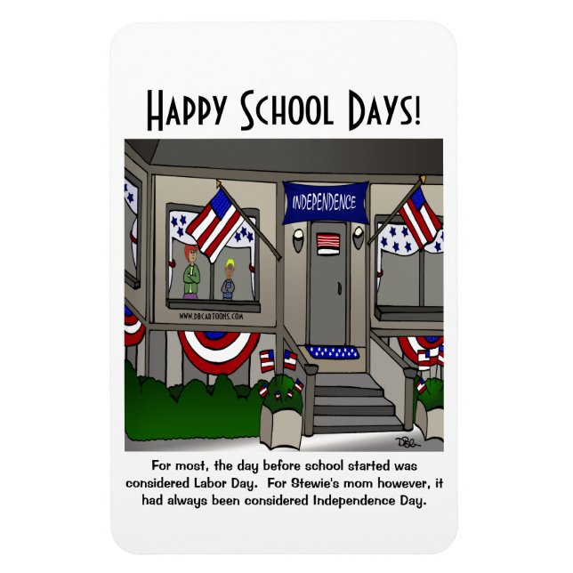 Imán Tarjeta de felicitación de feliz día escolar (Vertical)