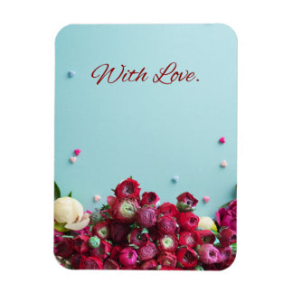 Imán Tarjeta de Felicitación Floral Mínima – Con Amor B
