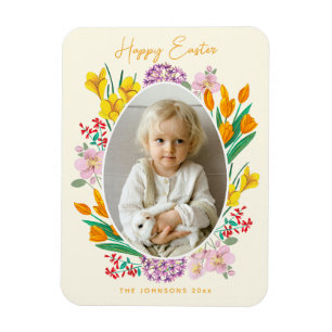 Imán Tarjeta de felicitación fotográfica floral de Pasc
