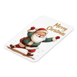 Imán Tarjeta de felicitación plegada de navidades Santa