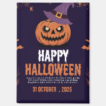 Tarjeta de Feliz Halloween, Saludo Espeluznante de