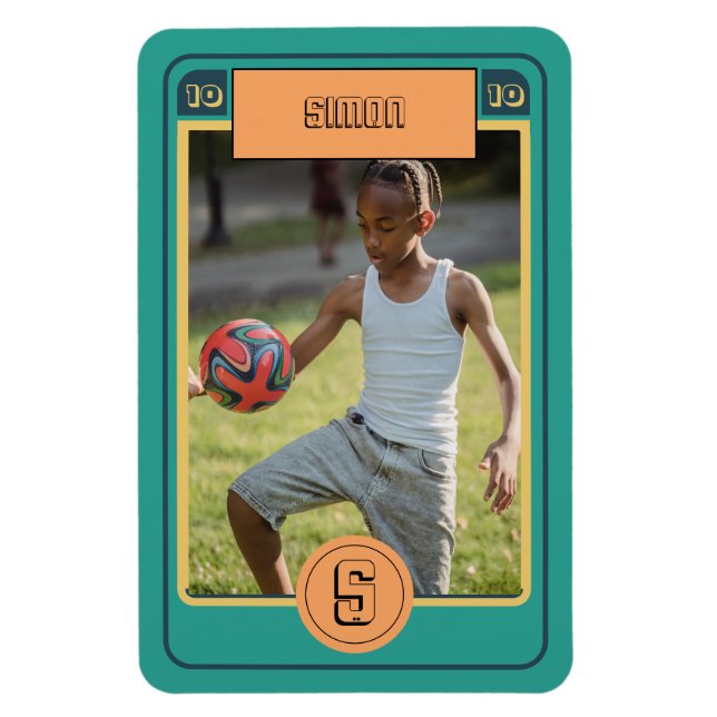 Imán Tarjeta de fútbol retro inspirada (Vertical)