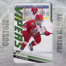 Tarjeta de hockey sobre hielo verde