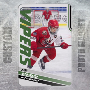 Imán Tarjeta de hockey sobre hielo verde