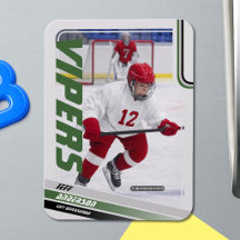 Tarjeta de hockey sobre hielo verde