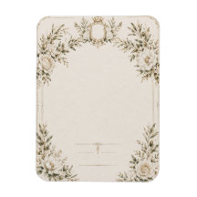 Tarjeta de Invitación de Boda de Marfil Elegante c