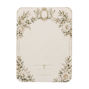 Imán Tarjeta de Invitación de Boda de Marfil Elegante c