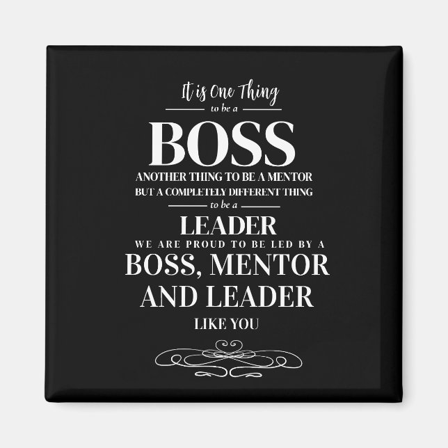 Imán Tarjeta de la semana de apreciación del jefe (Frente)
