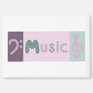 Imán tarjeta de música treble and bass clef
