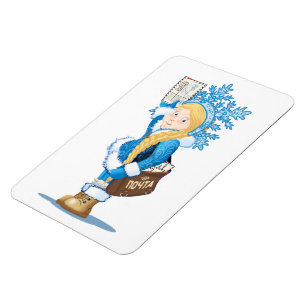 Imán Tarjeta de navidad con el personalizado Snow Maide