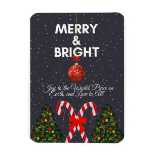 Imán "Tarjeta de Navidades alegres y brillantes"