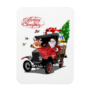 Imán Tarjeta de navidades con personalizado Santa y cie