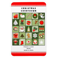 Tarjeta de Navidades de calendarios con aviso de c