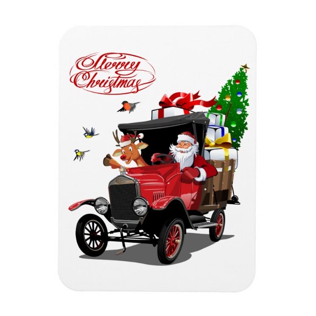 Imán Tarjeta de Navidades de felicitación (Vertical)