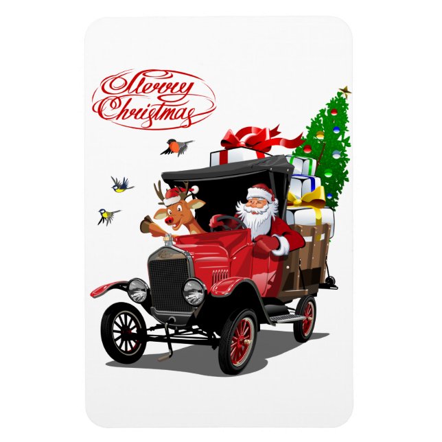 Imán Tarjeta de Navidades de felicitación (Vertical)