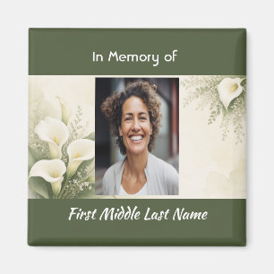 Imán Tarjeta de oración conmemorativa con foto de White