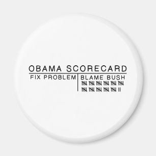 Imán Tarjeta de puntuación de Obama