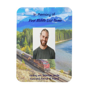 Imán Tarjeta de recuerdo memorial tren tranvía ferrocar