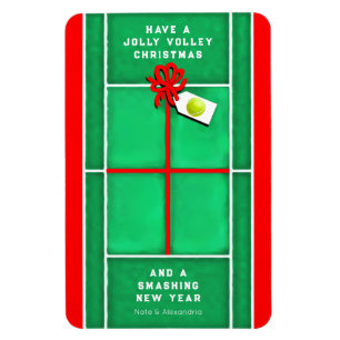 Imán Tarjeta de regalo de Navidad de tenis imantada