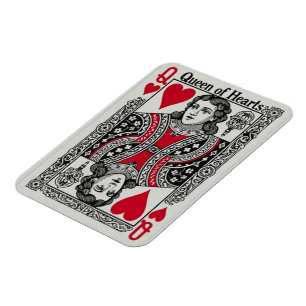 IMÁN TARJETA DE REINA DE CORAZONES