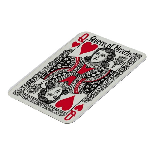 IMÁN TARJETA DE REINA DE CORAZONES (Lado Izquierdo)
