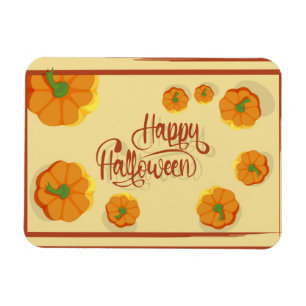 Imán Tarjeta de saludo enmarcada Típografía de Hallowee
