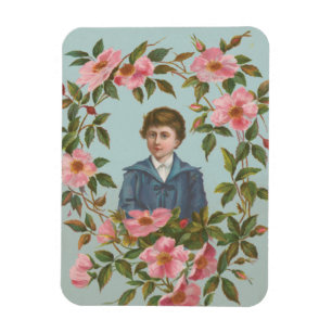 Imán Tarjeta de San Valentín alemana antigua kitsch, 18