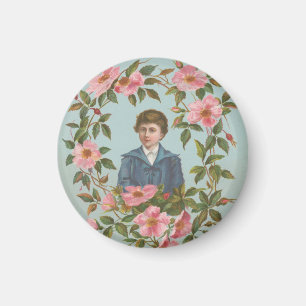 Imán Tarjeta de San Valentín alemana antigua kitsch, 18