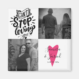 Imán Tarjeta de San Valentín con Collage de Fotos