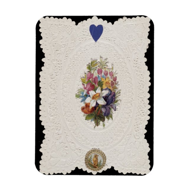 Imán Tarjeta de San Valentín que representa flores, c.1 (Vertical)