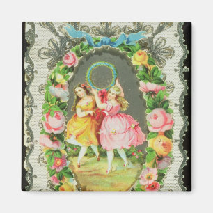 Imán Tarjeta de San Valentín victoriana