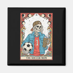 Imán Tarjeta de Tarot de Mamá de Fútbol Esqueleto Mamá