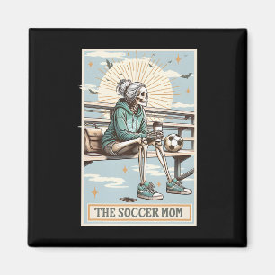 Imán Tarjeta de Tarot de Mamá Futbolista Retro Esquelet
