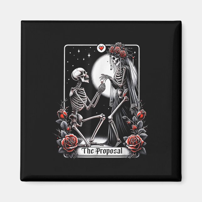 Imán Tarjeta de Tarot de Propuesta de Compromiso Fiesta (Frente)