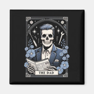 Imán Tarjeta de Tarot del Papá Esqueleto Día del Padre