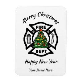 Imán Tarjeta de vacaciones de bomberos Navidades de bom