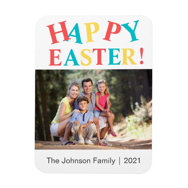 Imán Tarjeta de vacaciones de fotos de pascua feliz de  (Vertical)