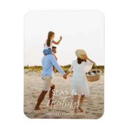 Imán Tarjeta de vacaciones para Navidades de la playa d