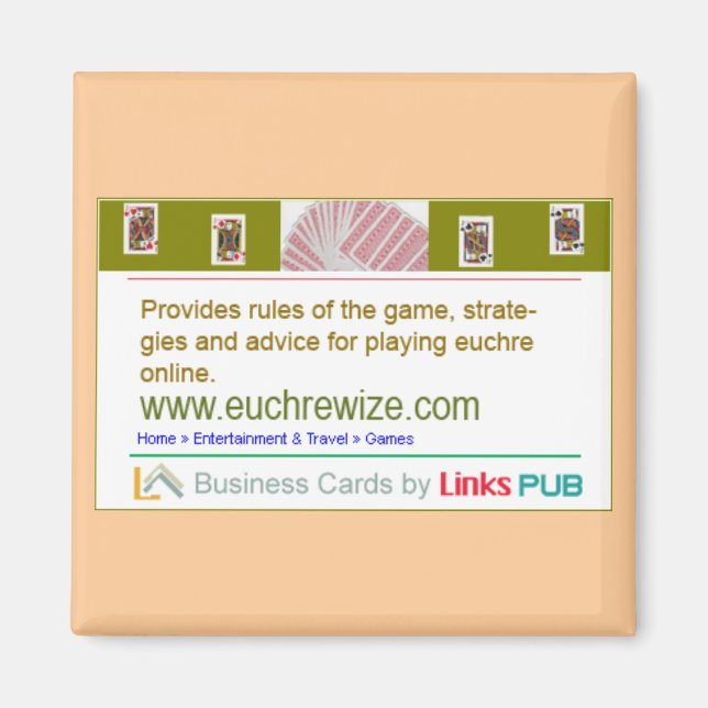 Imán tarjeta de visita euchrewize (Frente)