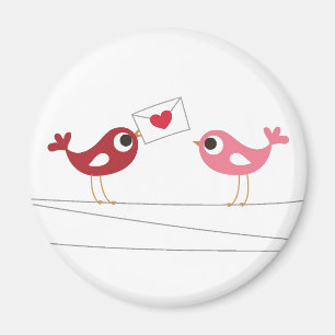 Imán Tarjeta del amor de los pájaros