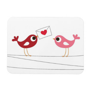 Imán Tarjeta del amor de los pájaros