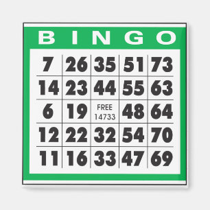 Imán Tarjeta del bingo