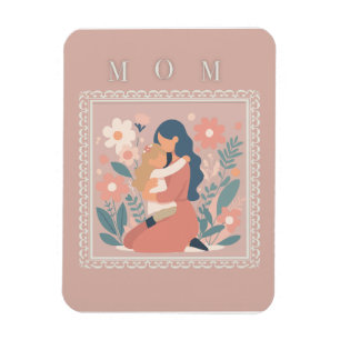 Imán Tarjeta del Día de la Madre para Madre e Hijo