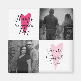 Imán Tarjeta del Día de San Valentín con Collage de Fot