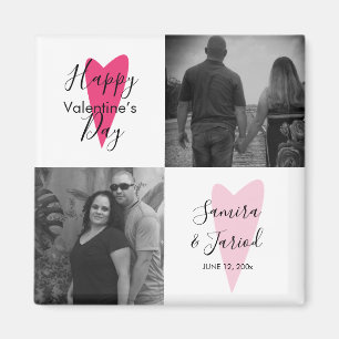 Imán Tarjeta del Día de San Valentín con Collage de Fot